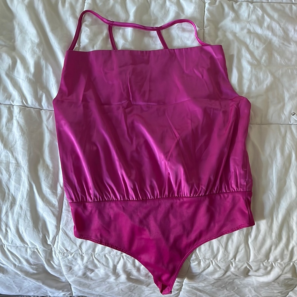 hot pink bodysuit